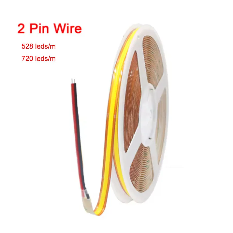 5m 10m 24v High Bright Copper Slim Cob LED Strip Cut Free 16w/m 3000k Natural White 4000k 6000k Cabinet Sign Logo AD Home Lit