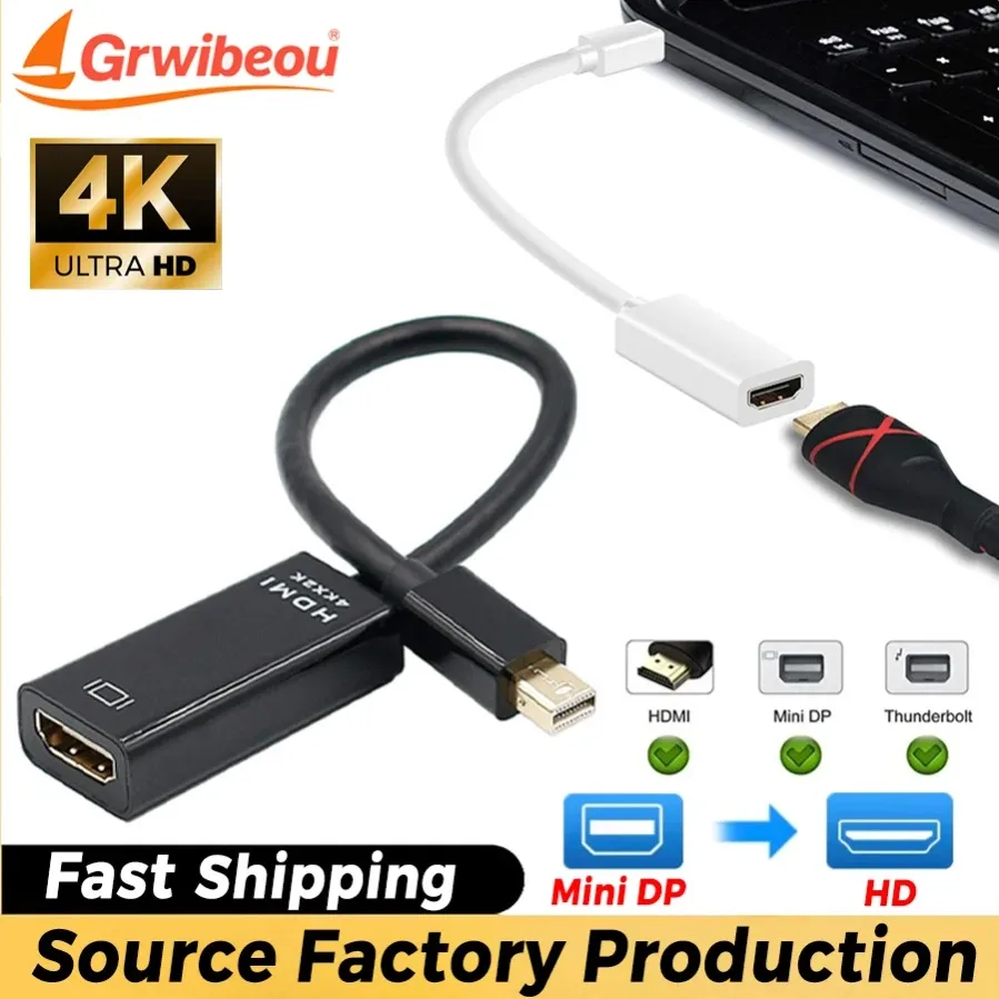Convertitore compatibile Mini Displayport a HDMI 1080P Proiettore TV 4K Projetor DP 1.4 Cavo Display Port per Apple MacBook Air Pro
