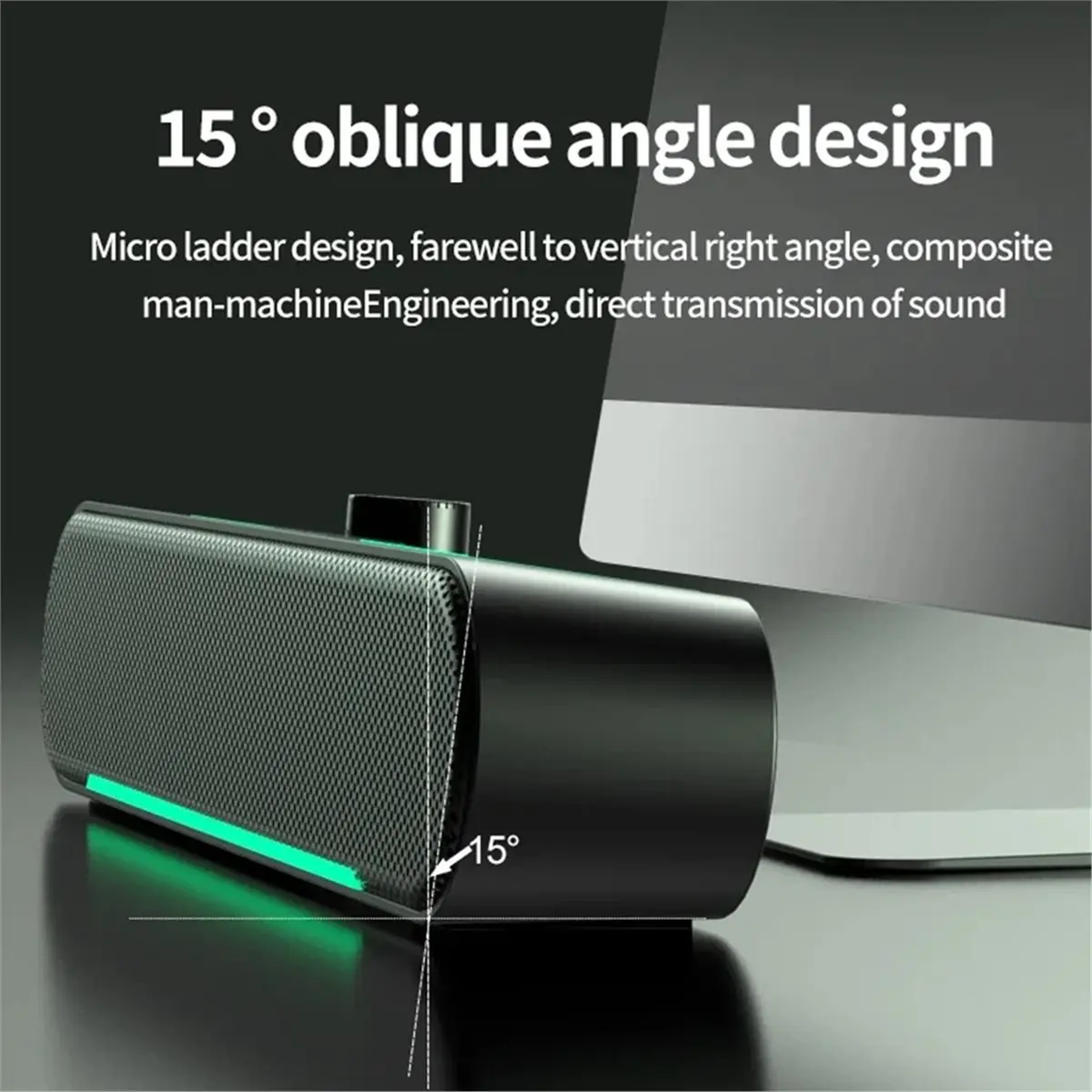giftnew A39 Computer Speaker Surround Soundbar Speaker Wired Loudspeaker Stereo Subwoofer Sound Bar for Laptop PC Gamer