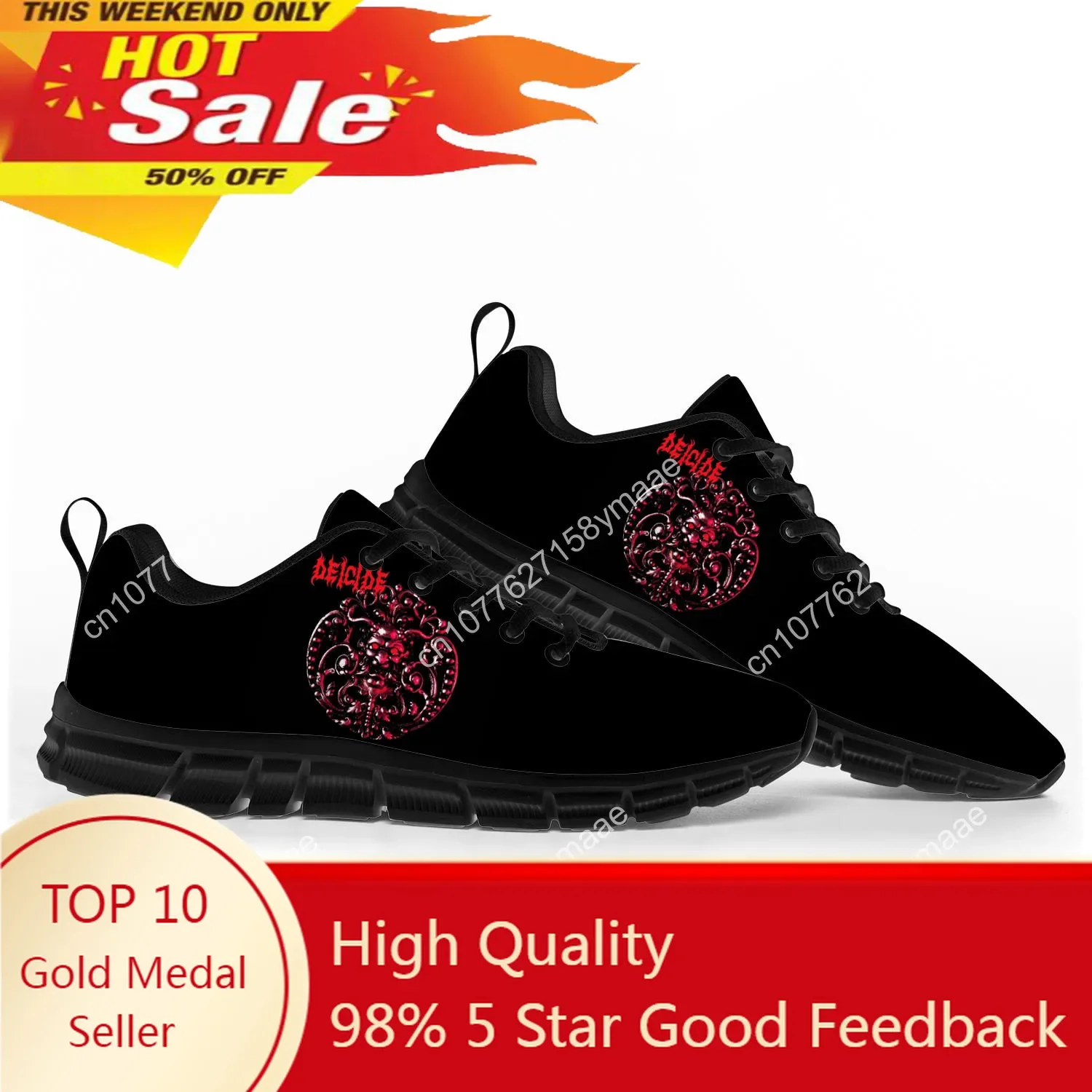 

Deicide Rock Band Sports Shoes Mens Womens Teenager Kids Children Sneakers High Quality Legion Sneaker Customize Couple Shoe
