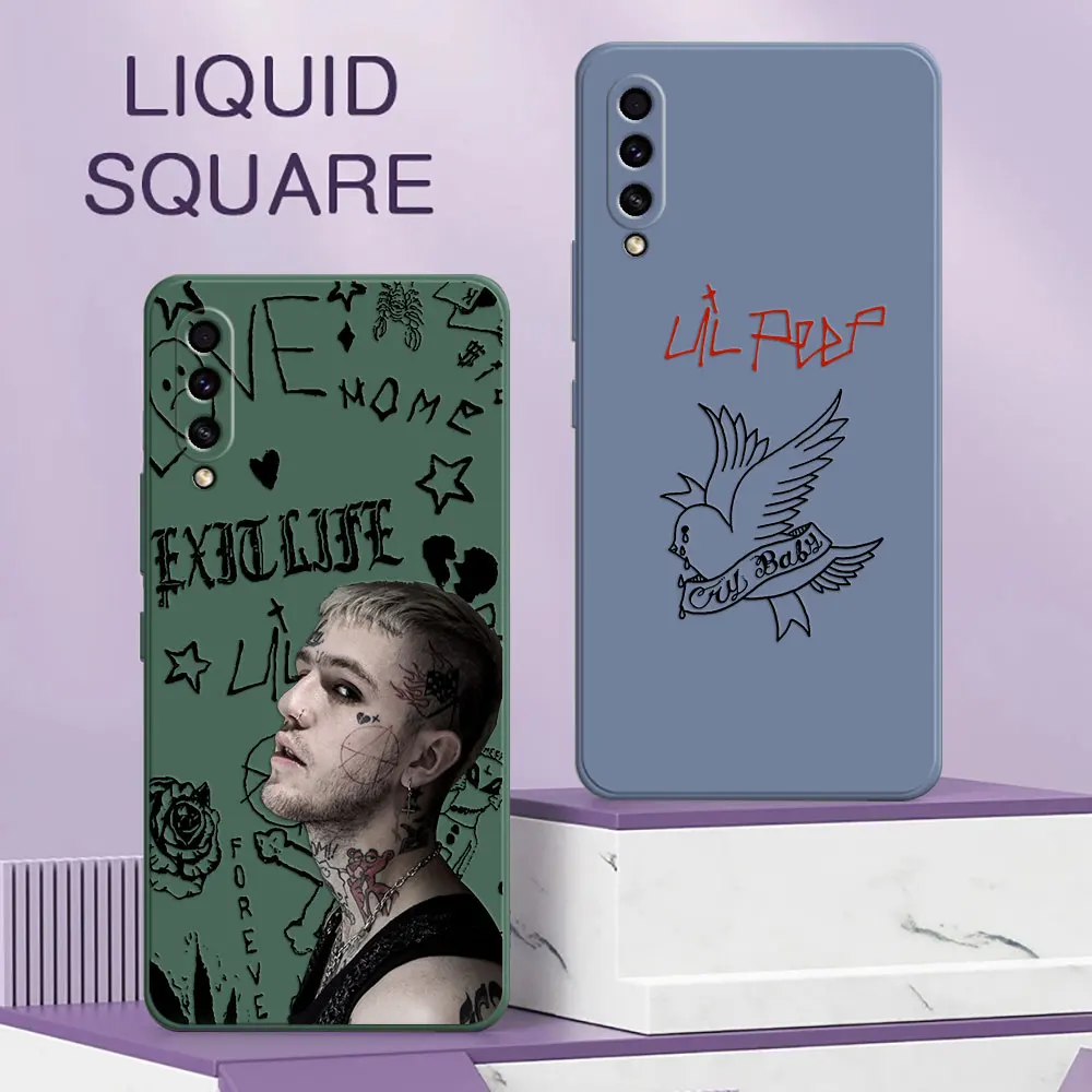 Rapper Lil Peep HellBoy A30S Case For Samsung Galaxy A50 A7 2018 A30 S A20 A70 M14 M30S M31 M32 M51 Liquid Silicone Phone Covers