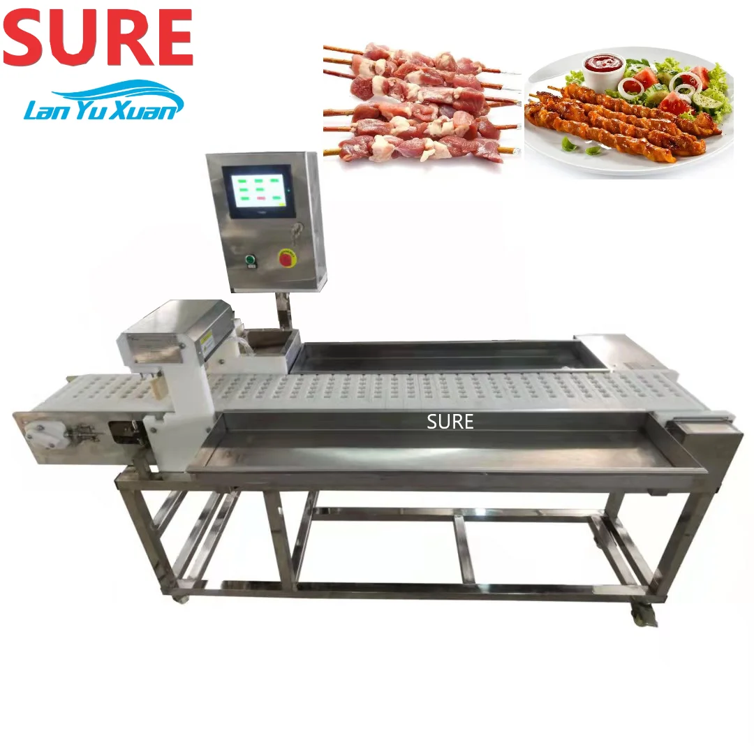 

Stainless Steel Chicken Meat Satay Kebab Skewer Machine