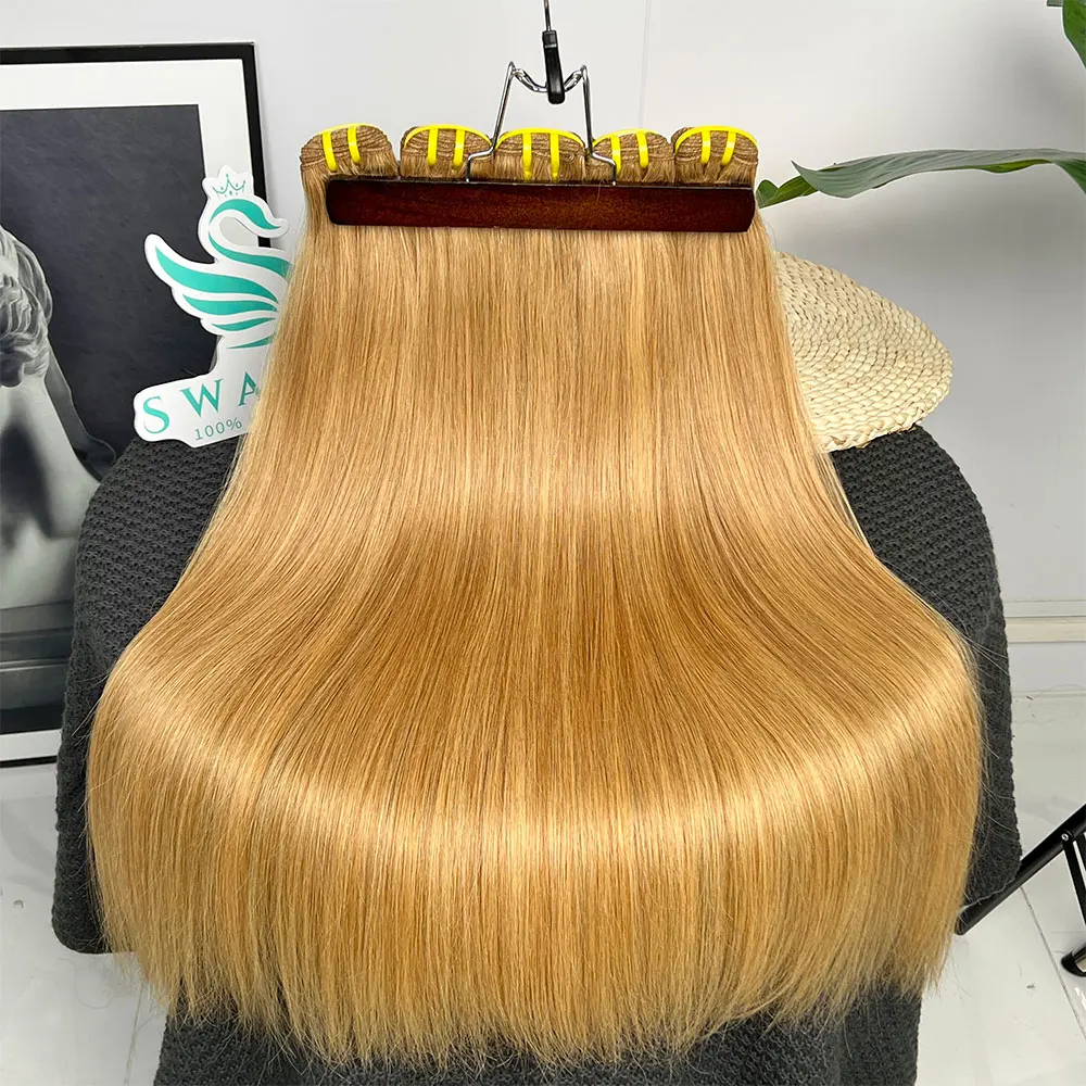 

# 27 медовых блондинок, прямые пучки класс 12А, 100% необработанные пучки натуральных человеческих волос, цветные пучки волос, наращивание