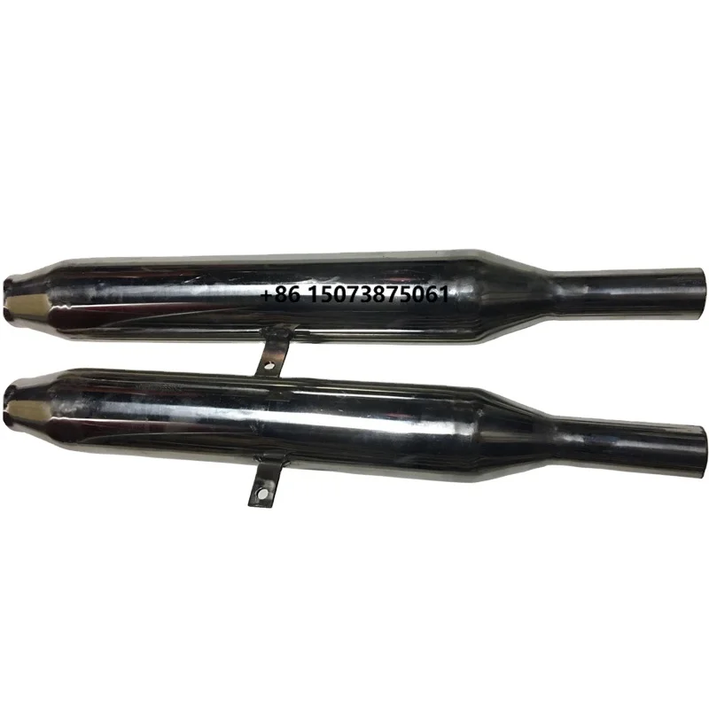 CJK750 Chrome Stainless Steel Fishtail Mufflers M1 M1M SV M1S OHV M72 K750 Motorcycle Ural M72 Moto Fit 24HP 32HP Engine Parts