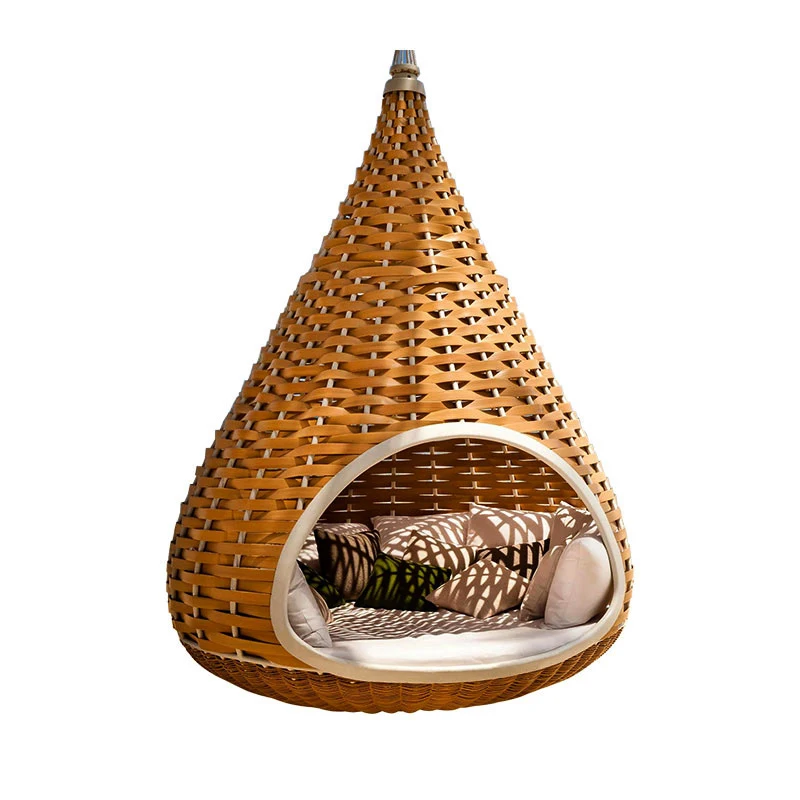 Outdoor bird's nest swing hammock rattan creative hanging large bird cage hanging chair