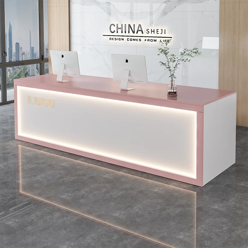 

For Modern Glamour Reception Desk Senior Unique Luxury Senior Bar Counter Commercial Professional Recepcja Commercial Furniture
