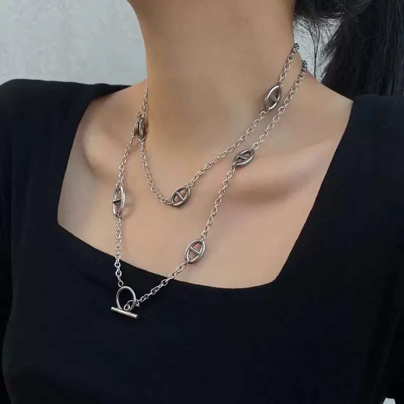 Image of 2026 Bestseller Edelstahl Paar-Halskette Multifunktionales Modisches Mehrschichtiges Armband im Gleichen Stil für Männer und Frauen