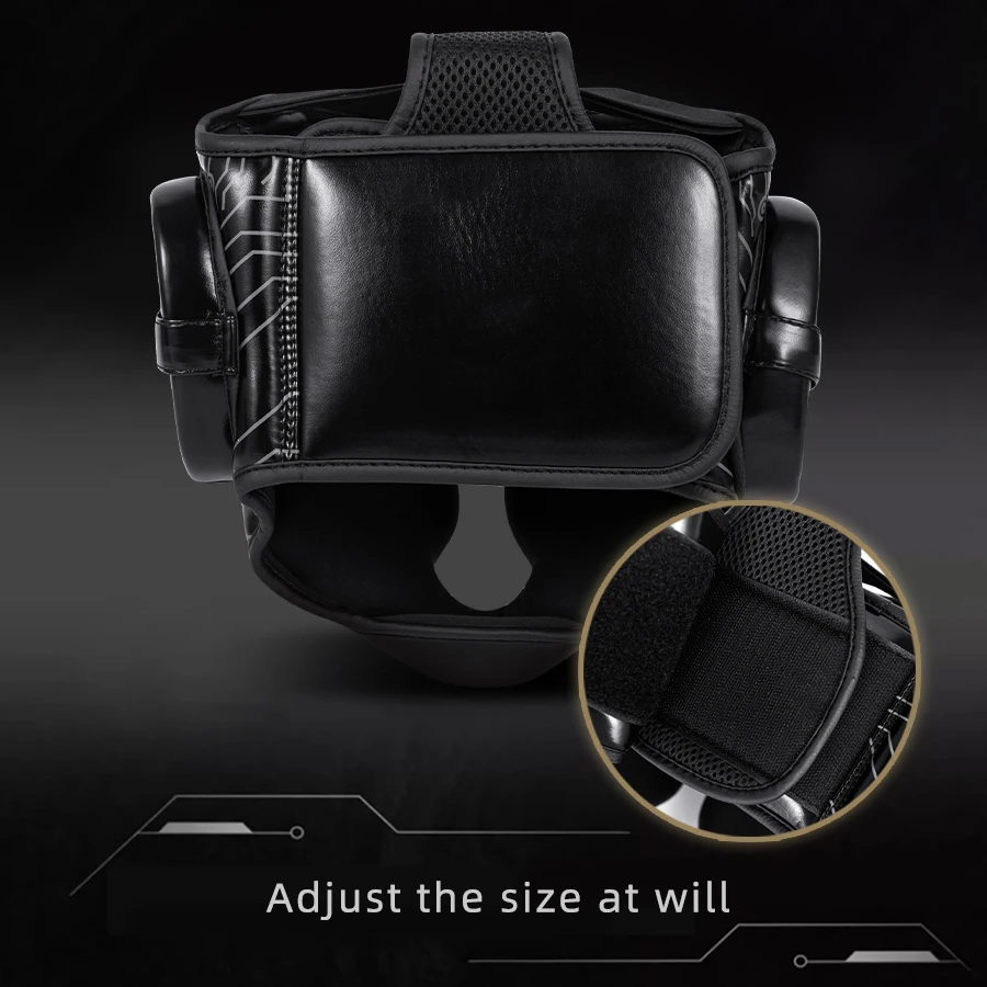 Boxing Headgear for Men Women Muay Thai MMA KickBoxing Safety Head Guard Sparring Closed Type Head gear with Full Face Coverage - view 5