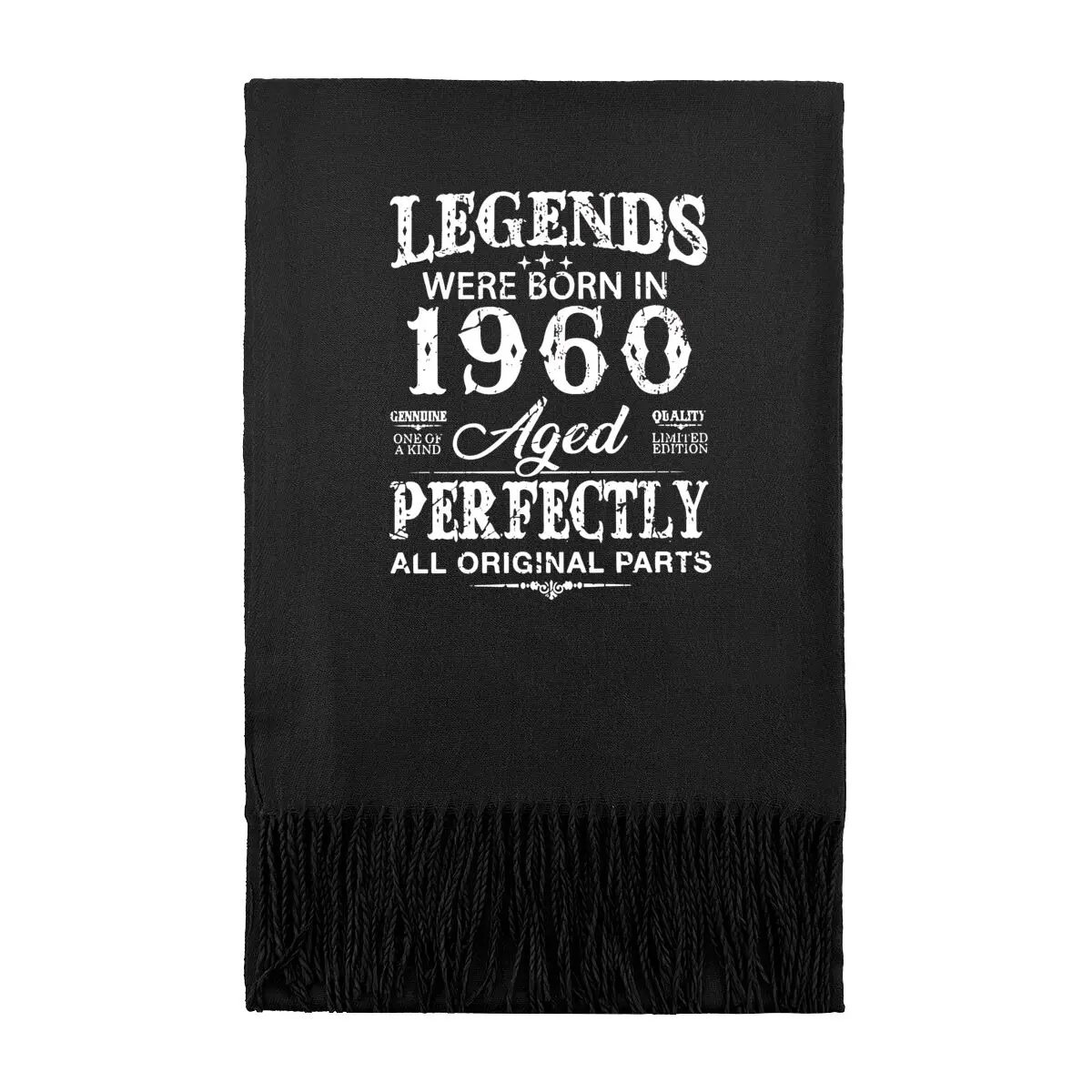 

Legends 1960, ретро-тематический, день рождения, гордость, текстовое искусство, зимний теплый утолщенный шарф для женщин