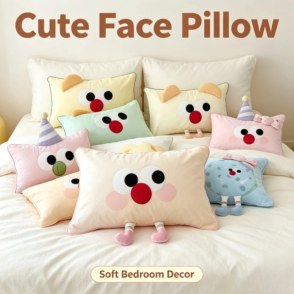 100% Cotton Pillowcase Cartoon Pillow Cover Bedding Envelope Cushion Case 30x50CM Custom Bedroom Home Decoration Gift