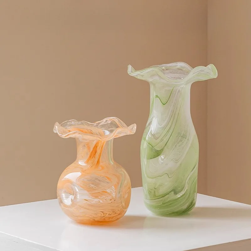 Vase Light Luxury Senior Sense Living Room Desktop Senior Sense Glass Vase Ornaments Porch Decoration