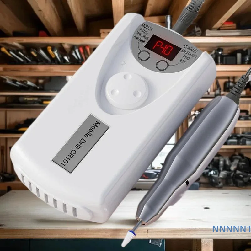 

Nail Drill Machine Pro Lathe Nail Milling Cutter Rechargeable Nail Art Electric Sander Motor Polisher With 6 Polishing Head