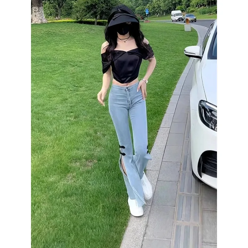 

Woman Jeans Sexy Denim Pants for Women Skinny Slim Fit Korean Popular Clothes Cheap Chic and Elegant on Sale Baggy Trousers