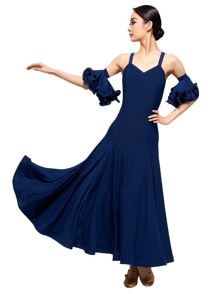 

2024 Woman Modern Dance Dress Waltz Dance Practice Dress Tango Dress Group Performance Clothes
