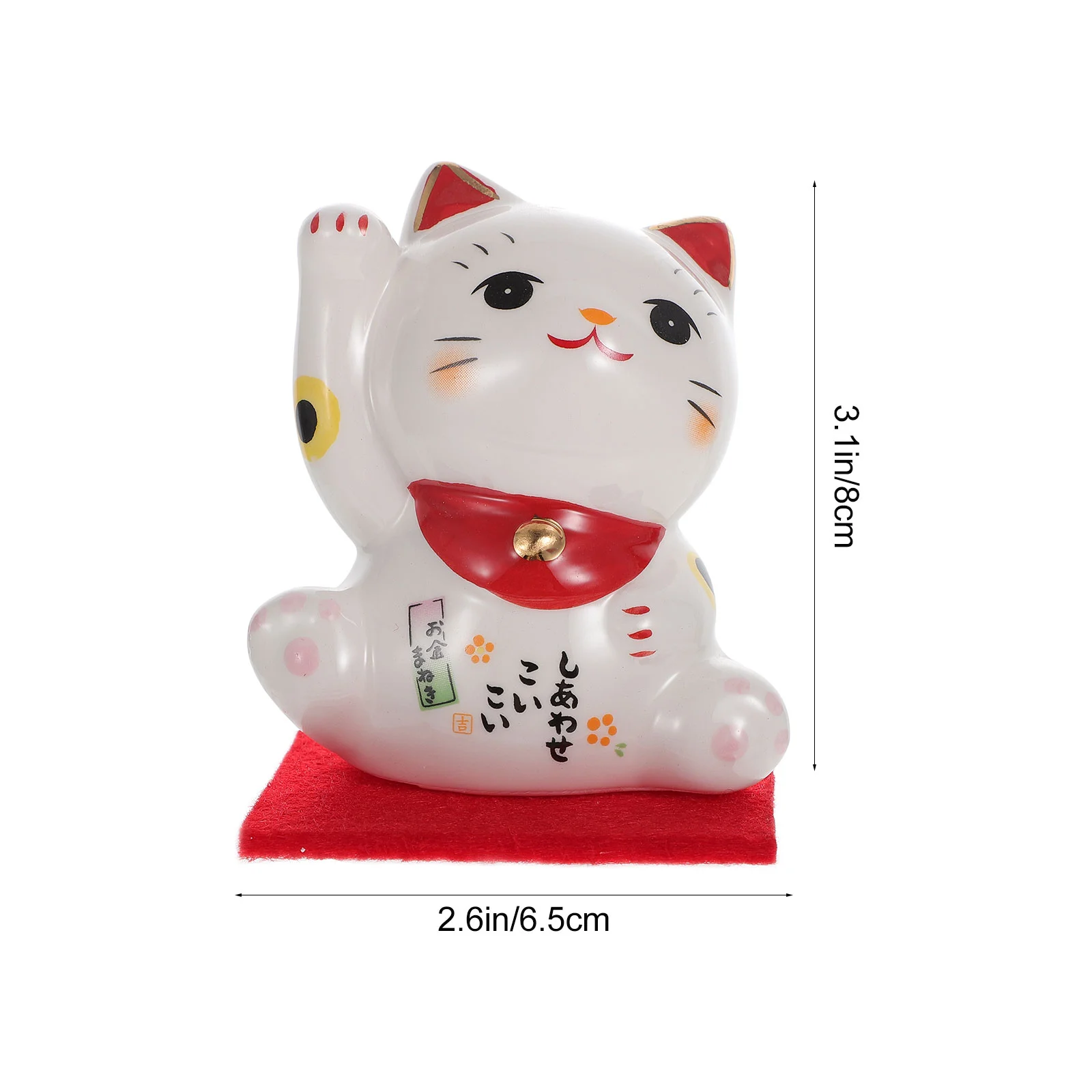 Cat Lucky Fortune Japanese Statue Neko Maneki Figurine Good Ceramic Luck Ornament Figurines Decor Car Shui Feng Waving Animal