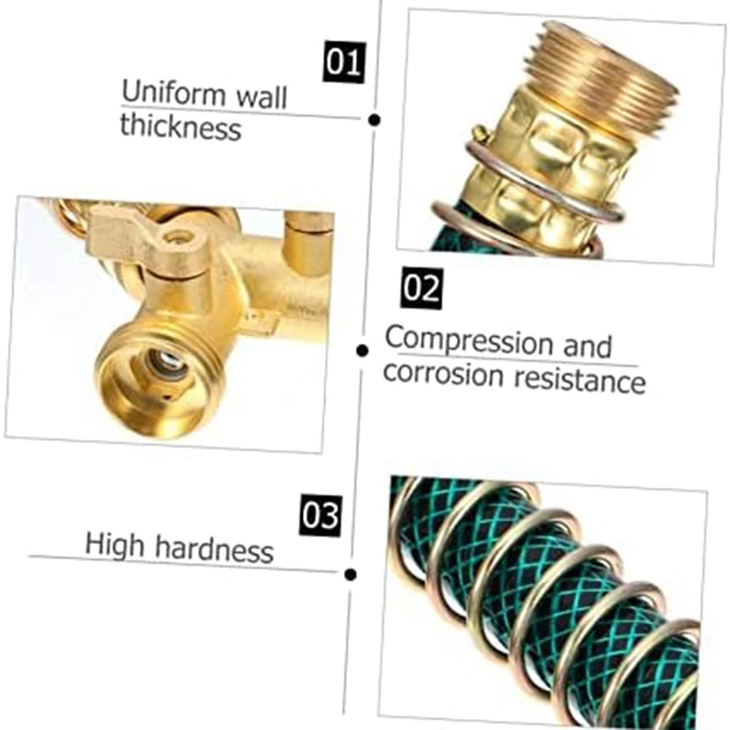 Water Pipe Leader Mangueira Conector, Spicket Splitter, Outlet, Reel, 1 Set