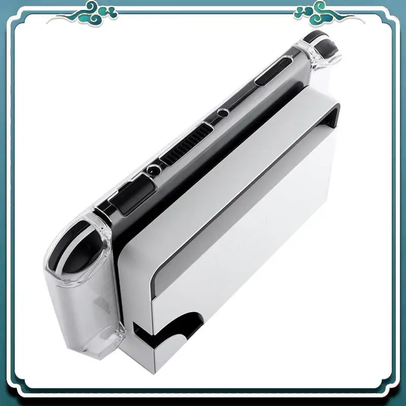 For Switch Oled Crystal Case With Standswitch Oled Multifunctional Portable Case Split Stand Durable Easy To Use B