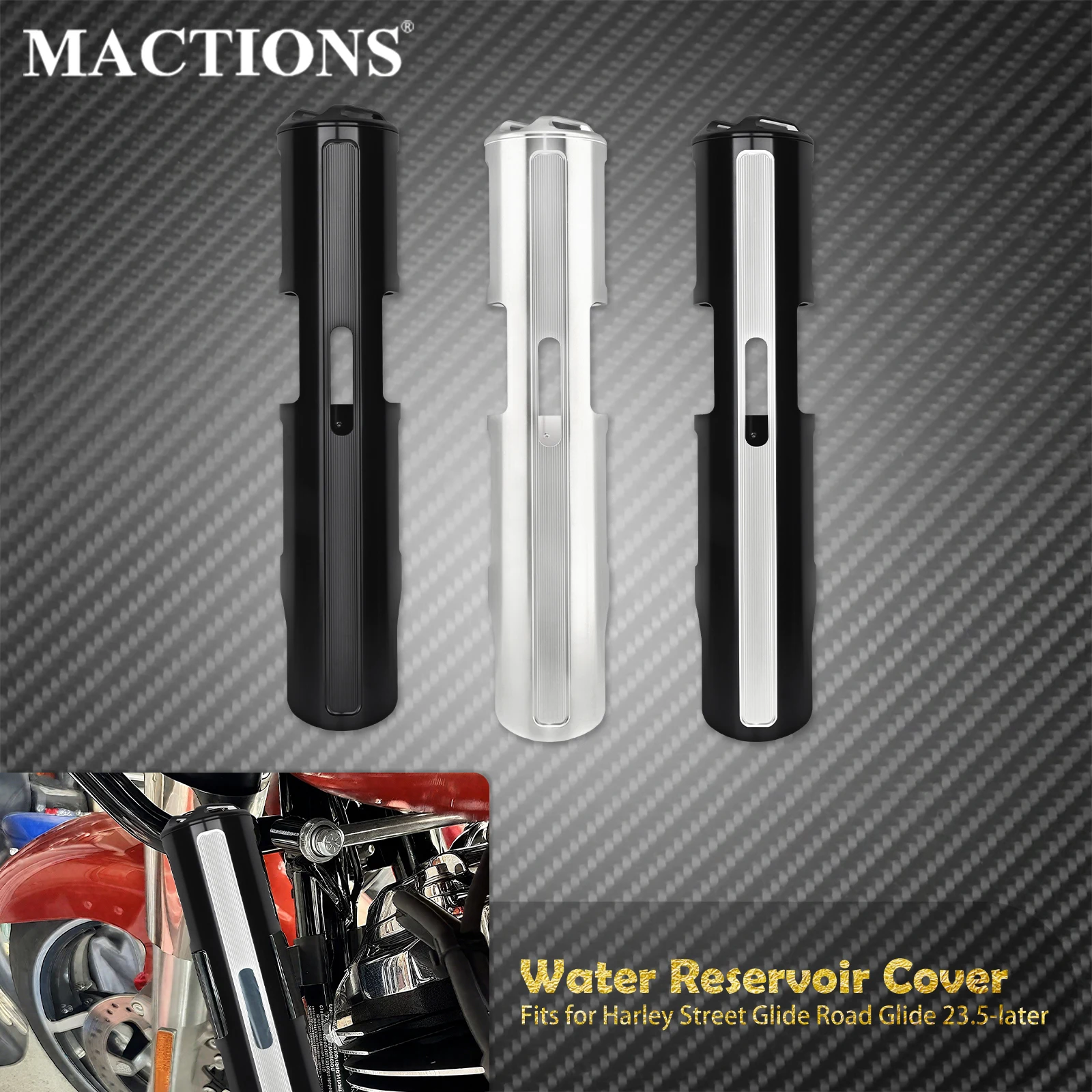 Motorcycle Radiator Decorative Cover Water Reservoir Cover Cap For Harley Touring Road Street Glide FLHX FLTRX 2024-2025 CVO