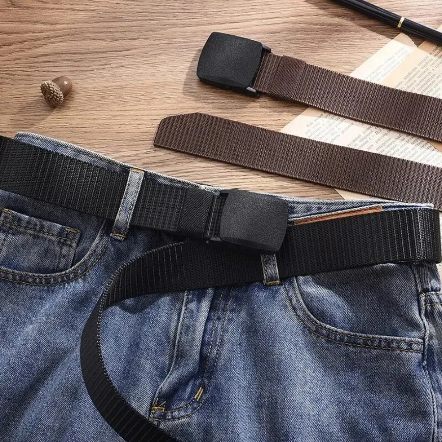 Canvas Nylon Outdoor Student Tactical Non-metallic Anti Allergy Military Training Belt Belt Belt Security Check Pants Belt