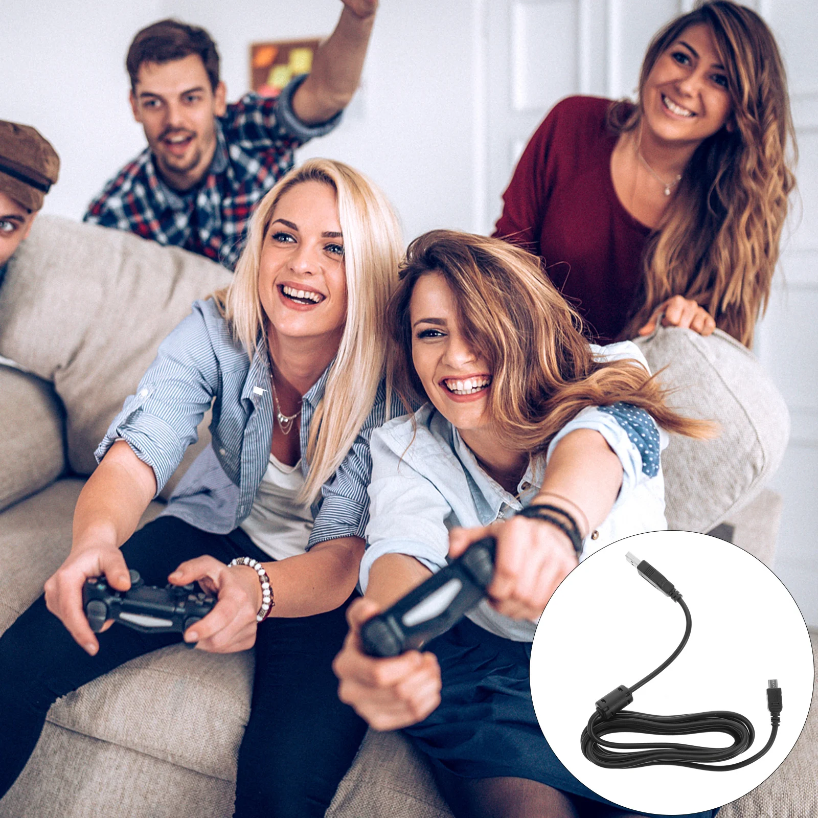 

Usb Data For Gamepad Handle Fast Charging Cord Built-In Power Protection Safe Stable Gamepad Usb Cable Charging Cord Data Cable