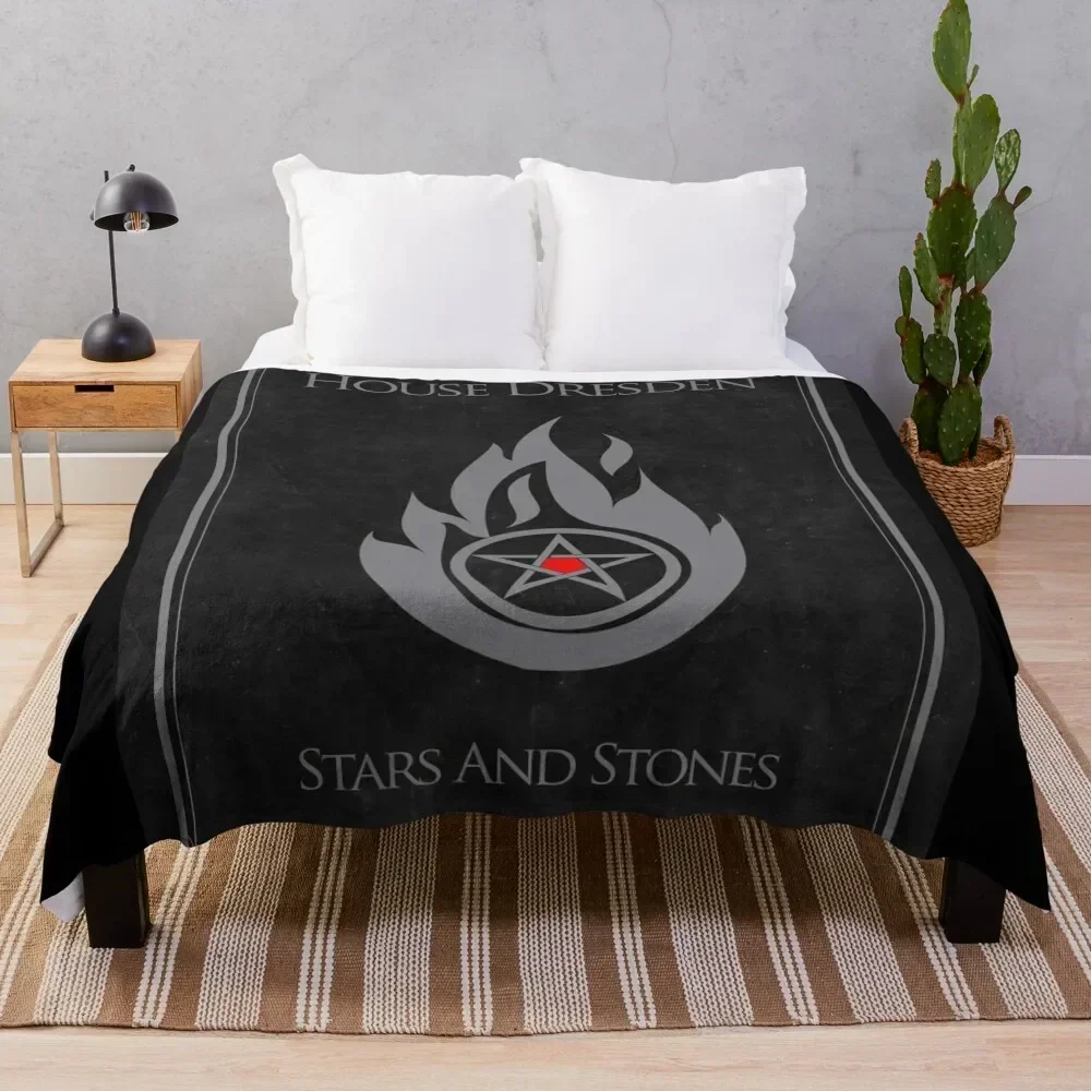 

House Dresden - Stars and Stones Throw Blanket Multi Purpose Soft Warm Blanket for Home Travel