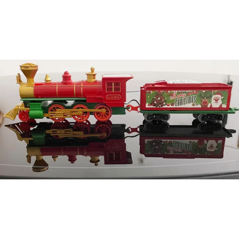 Mittelgroße Dampflokomotive und Eisenbahnmodelle mit Zubehör, statisches Ausstellungsspielzeug aus der Erwachsenenkollektion