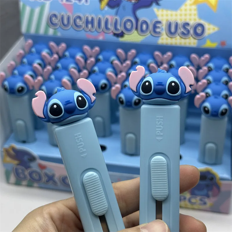 Disney Stitch Utility Knife Cutter Paper Cutting Express Unpacking Knifes Wholesale School Supplies Art Tool Kits Utility Knife