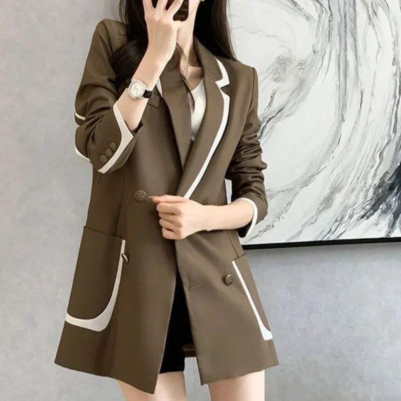 Outerwear Loose Women's Blazers Office Wear Professional Outfits Solid Female Coats and Jackets Youthful Woman Clothes Casual