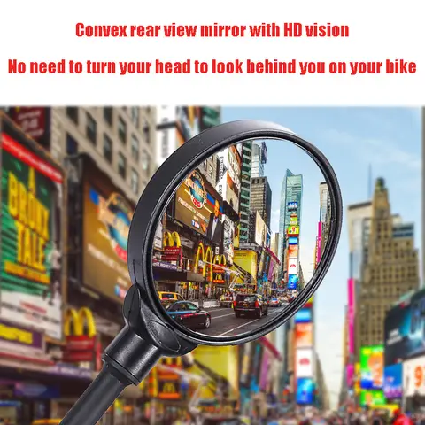 1 Pair Bicycle Mirrors Bicycle Mirror Handlebar Mirror Hose Adjustable Mirror Reflector Cycling Accessories