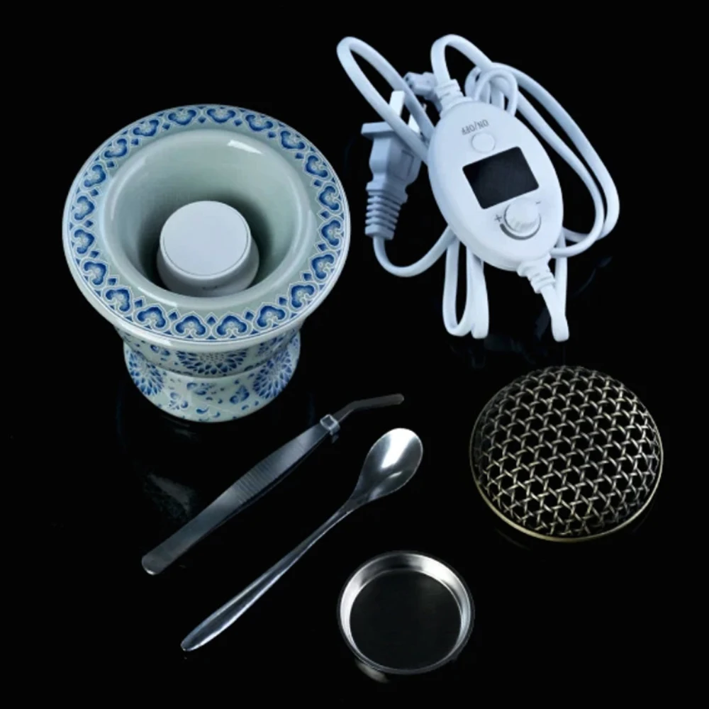 High Temperature Electric Incense Burner, Zen Ceramic Electronic Aroma Burner, 6-Speed Timed Electric Heating Censer for Home