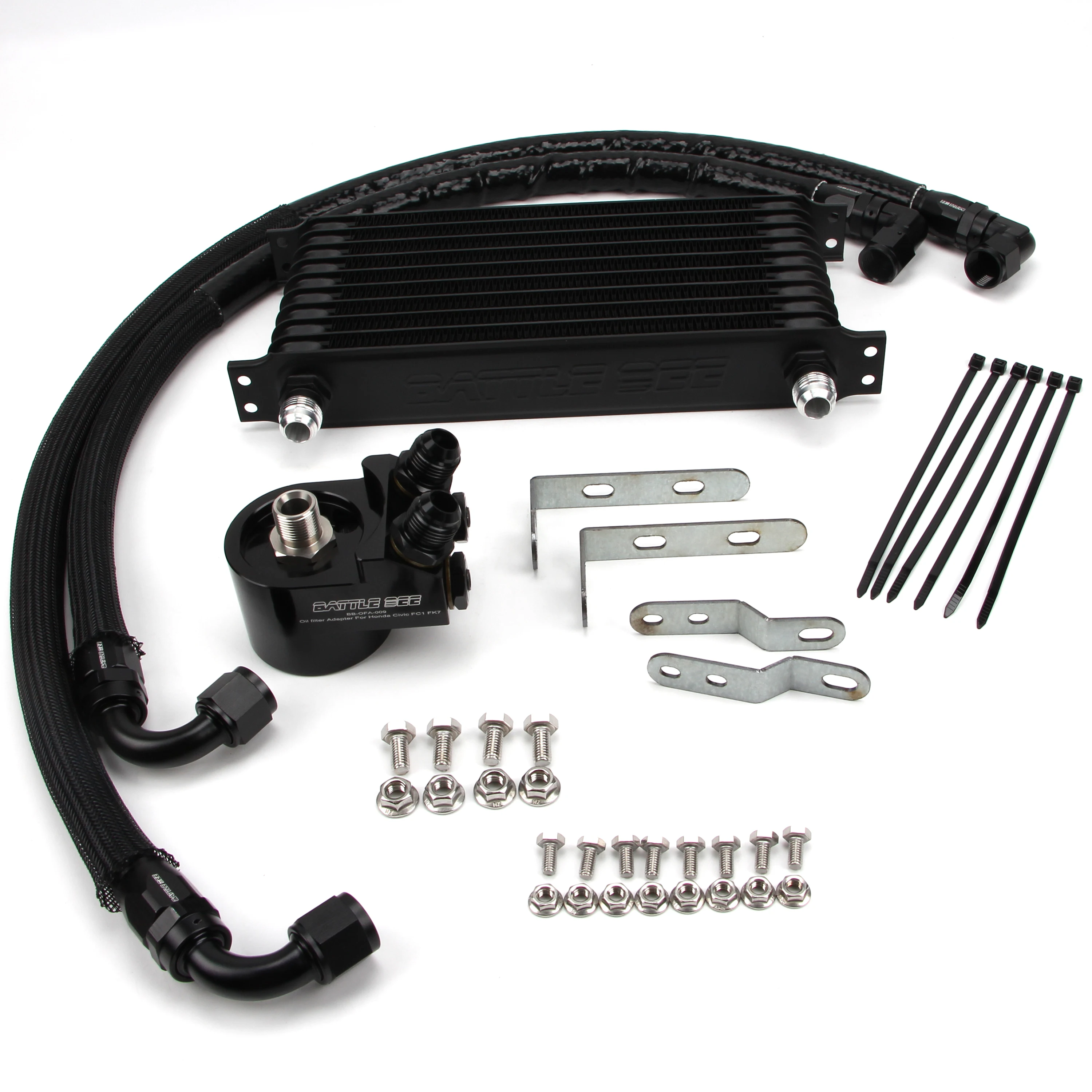 

1Set Engine Oil Cooler Kit for Ho*nda civic FC1 FK7 1.5T Standard Model for Cooling System Aluminum Alloy BATTLEBEE BB-OCK-133