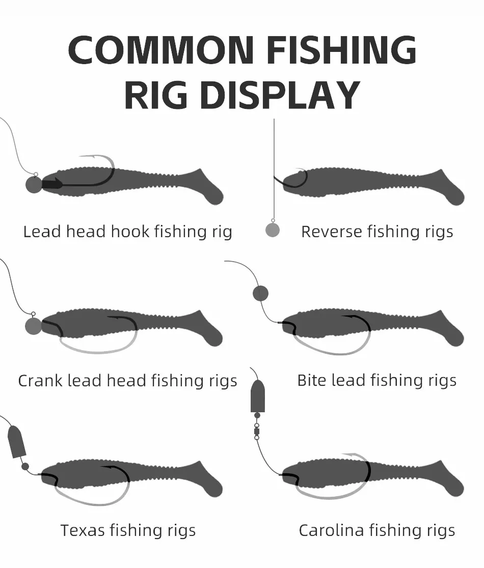 MEREDITH Awaruna Fishing Lures 8cm 9.5cm 13cm Artificial Baits Wobblers Soft Lures Shad Carp Silicone Fishing Soft Baits Tackle