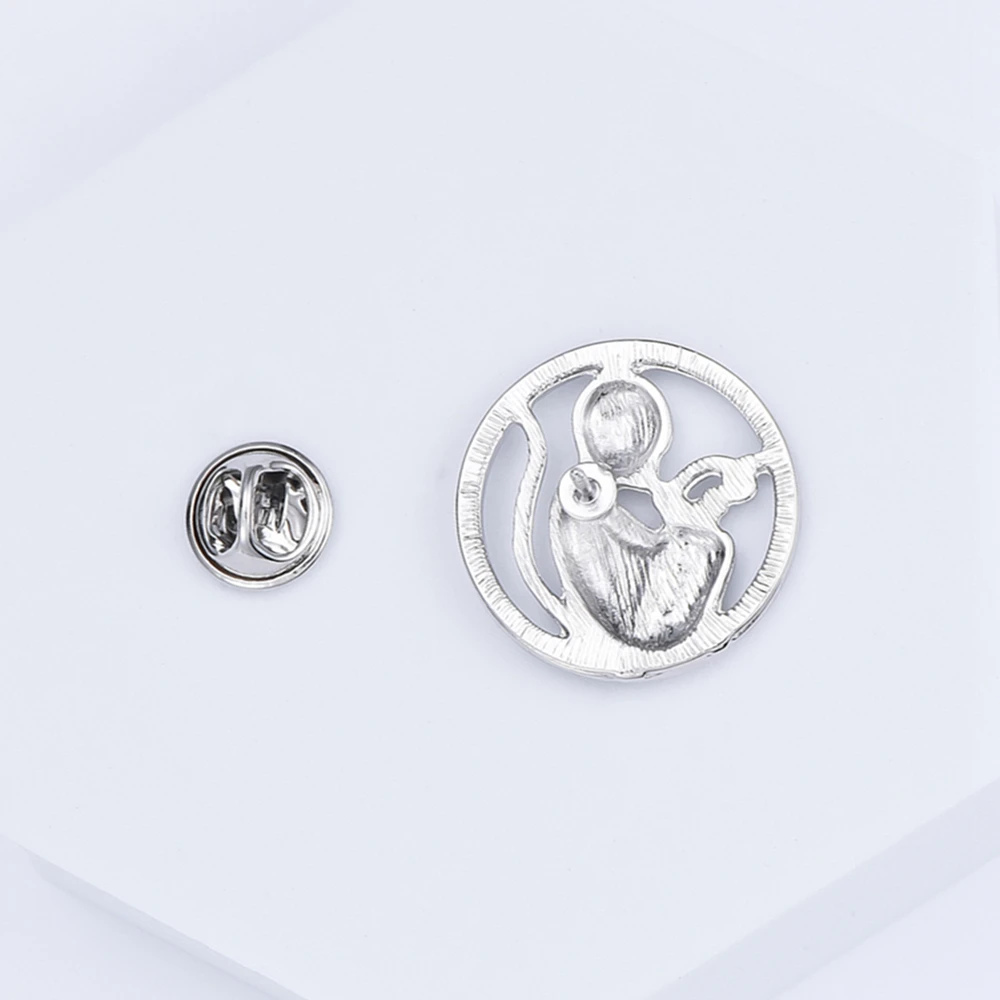 Catuni Obstetrics Embryo Baby Brooch Pin Medical Silver Plated Fetus Maternity Doctor Nurse Lapel Badge Jewelry Accessories