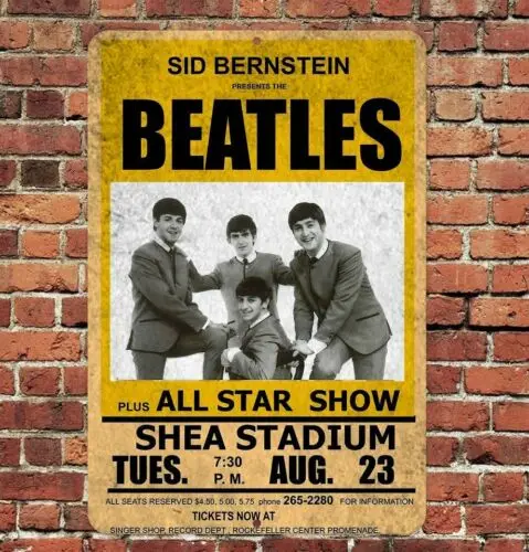 The Shea Stadium Concert Metall-Blechschild 8x12 aus Aluminium