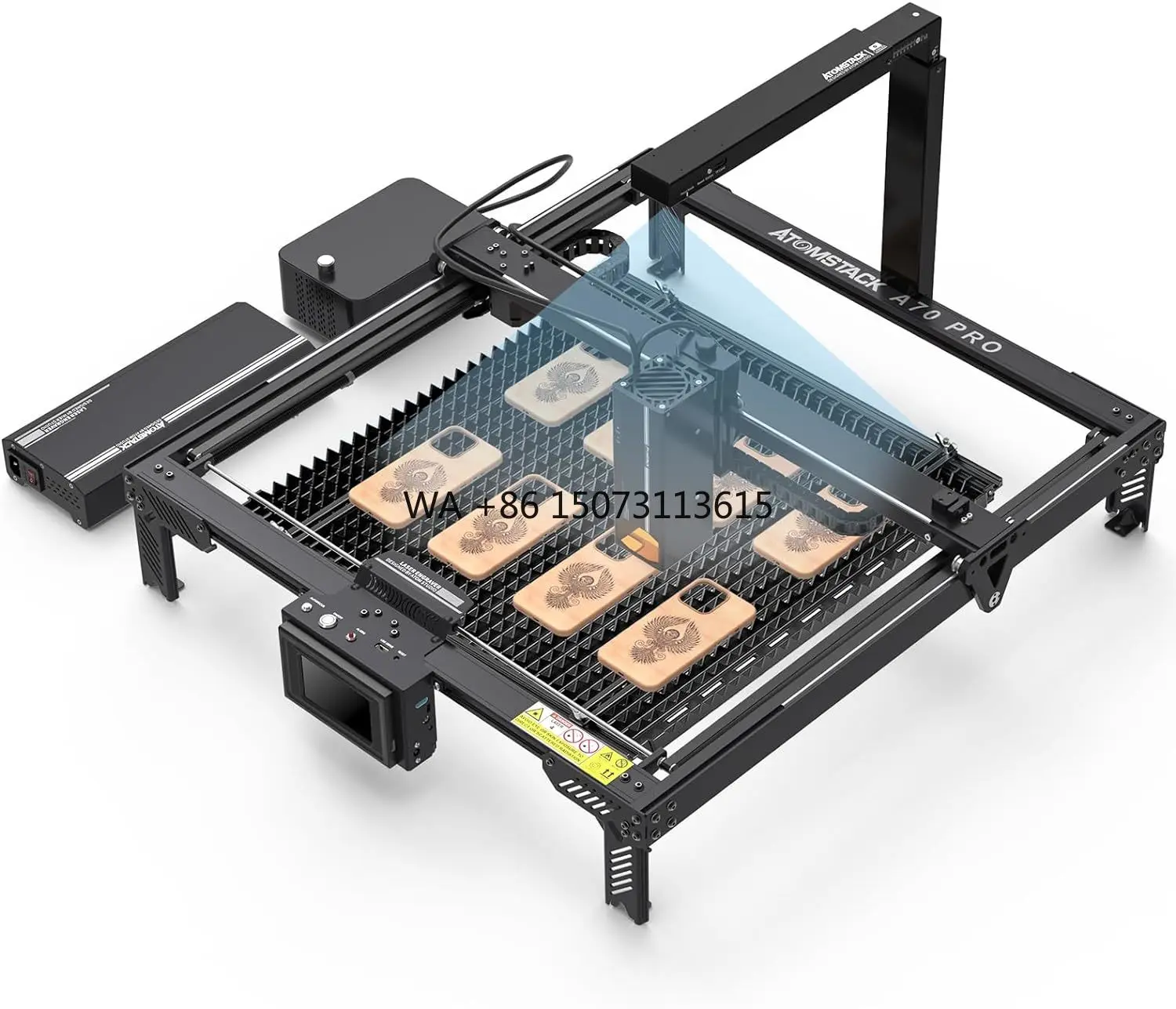 ATOMSTACK A70 X70 Pro 70W Laser Engraver With F3 Matrix Table 60L/min Automatic Air F60 400*500 mm With AC2 Lightburn Camera