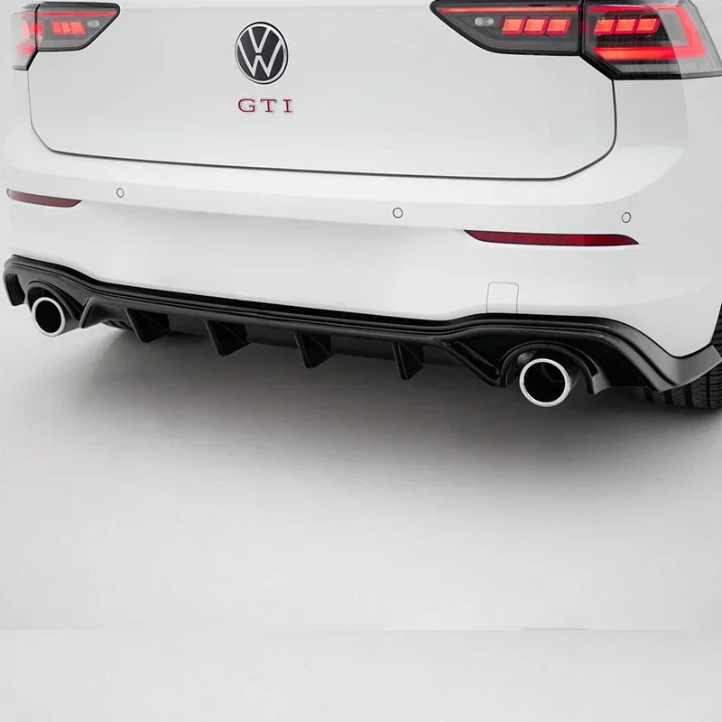 Maxton Style Rear Valance For Volkswagen Golf GTI Mk8 GTI R-Line 2020-2024 Style Car Rear Bumper Diffuser Spoiler Bodykit
