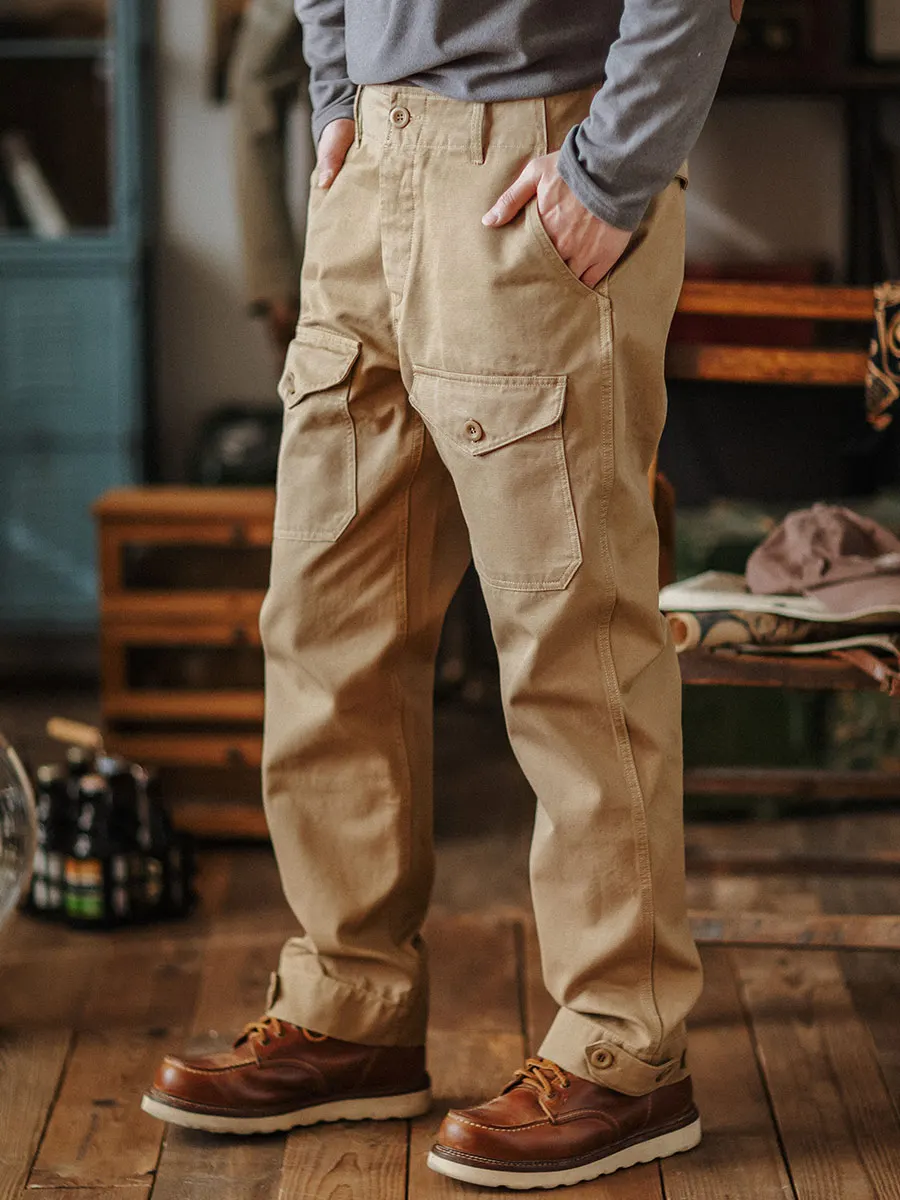 

Heavyweight American Khaki Casual Work Pants Multiple kets Pilot Long Trousers Durable Cotton Canvas Trousers for Autumn W...