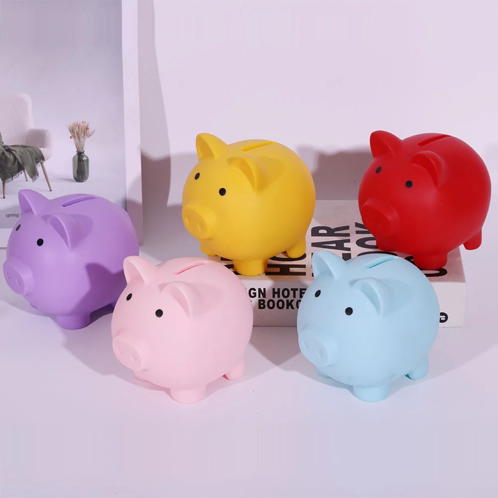 

Cute Piggy Bank Storage Box Savings Jar Silicone Unbreakable Children's Money Box Boys & Girls Money- Saving Home Decor Ornament