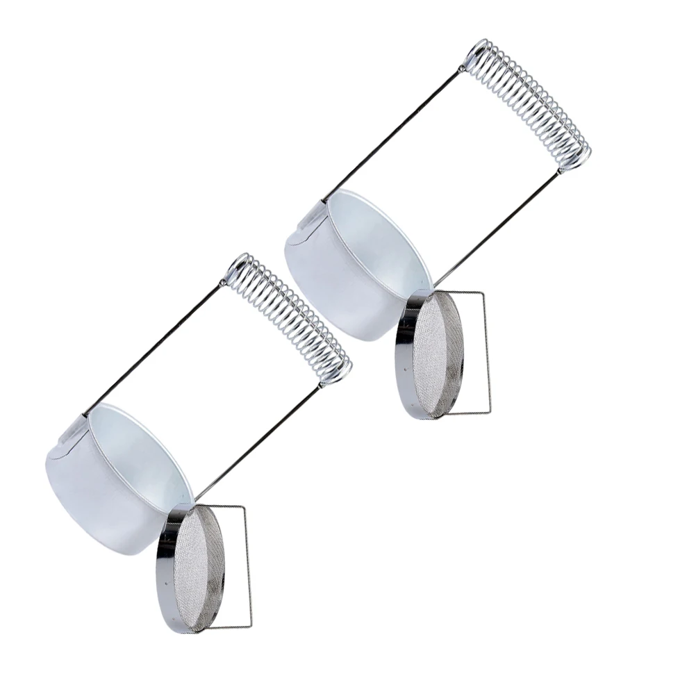 

2 Pcs Pen Washer Brush Drying Rack Desk Holder Paint Brushes Metal Washing for Painting Stainless Steel Oil Tools