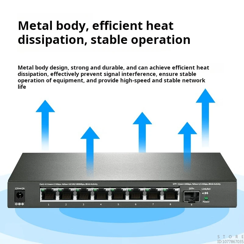 Imagem -04 - Mercury-network Hub Line Splitter Ethernet Switch Plug And Play Nenhuma Configuração Necessária Se109 2.5ge Mais Sfp Portas