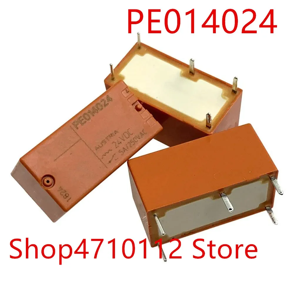 Free shipping NEW 10PCS/LOT  PE014024 24VDC 5A/250VAC DIP-5