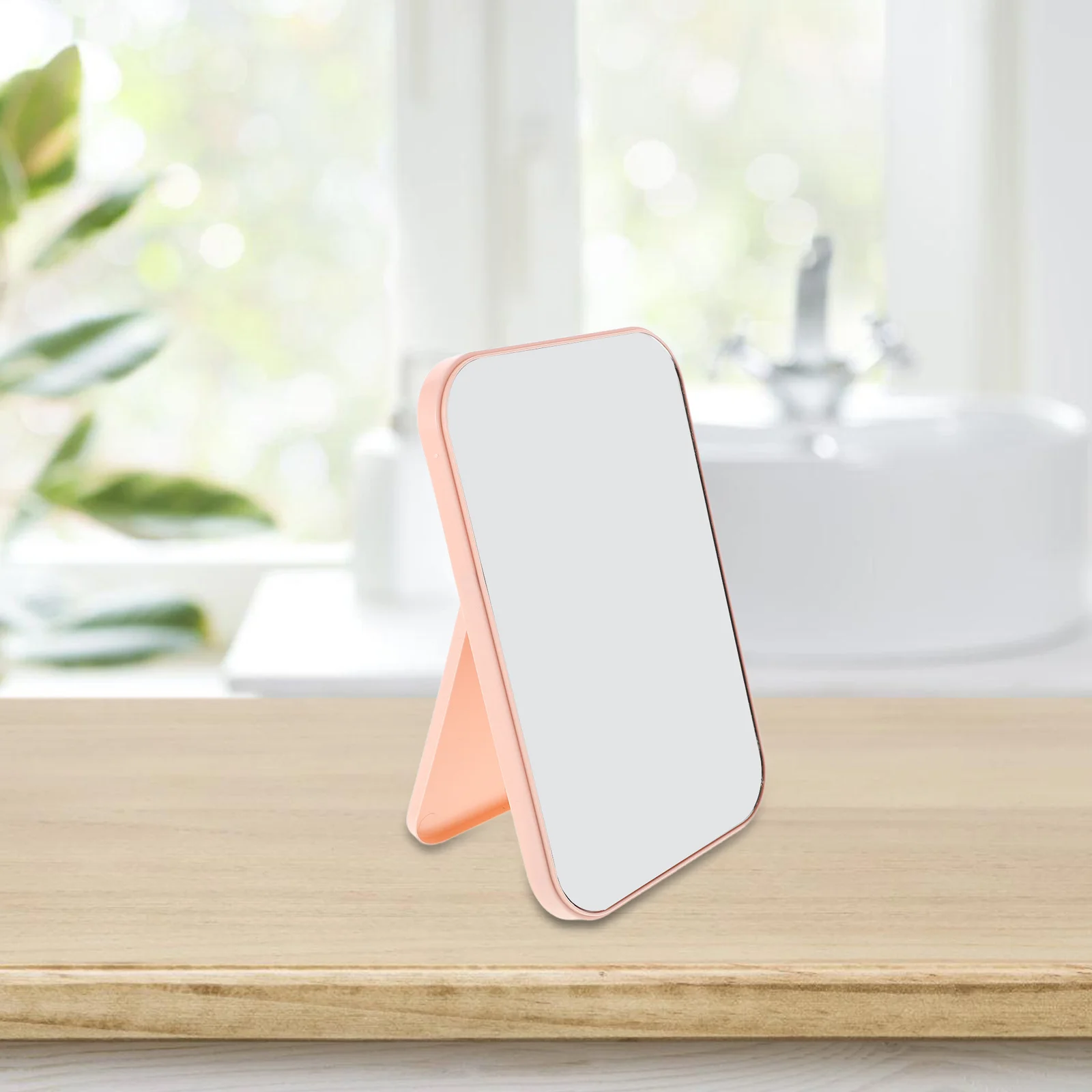 

2Pcs Portable Desktop Makeup Mirror Compact Lightweight Dual-Use Freestanding Wall Hanging Vanity Mirror for Desk