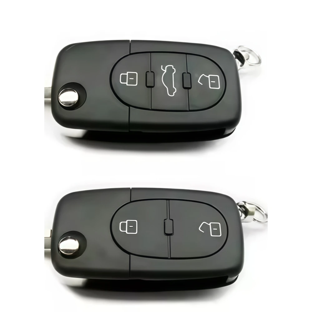 2PC Silver Color Hard Plastic Key Shell Car Key Case For Audi A2 A3 A4 A6 A8 TT