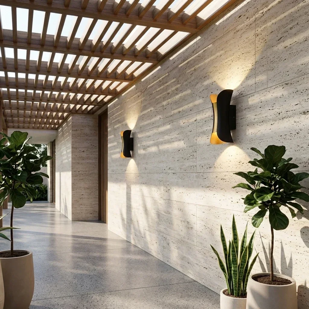 LED Wall Light Outdoor Waterproof IP65 10W Porch Garden Wall Lamp Indoor Bedroom Bedside Decoration Lighting Lamp Black
