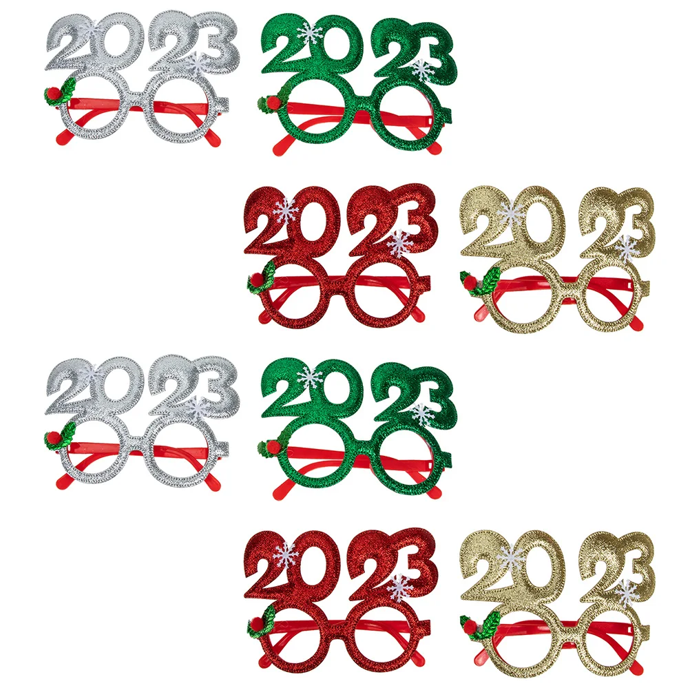 

8 Pcs Festival Glasses New Year's Props Photo The Circle Eve Party Eyeglasses