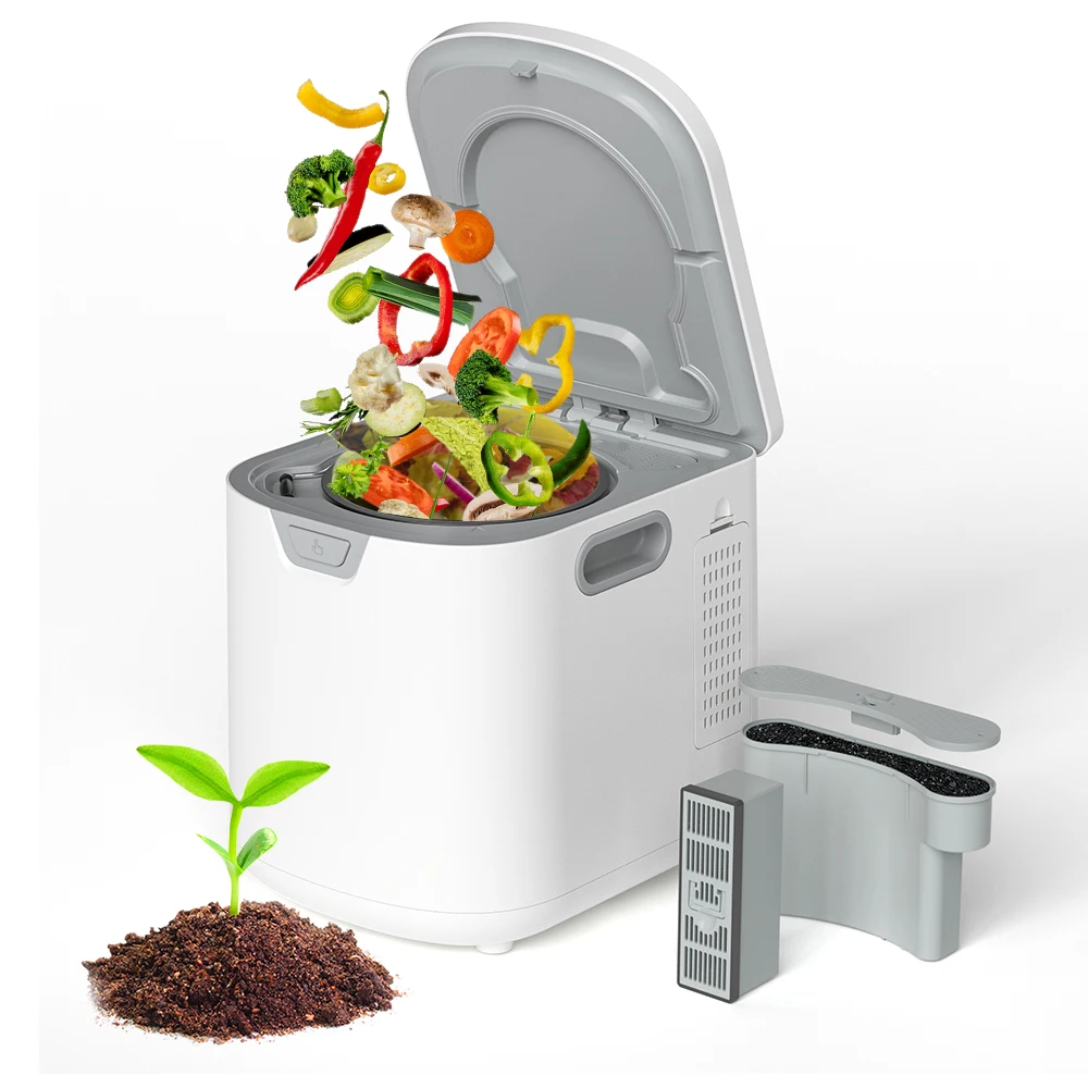 【Best 】Home Smart Electric Kitchen Composter 4.2L Compostador Electrico Turns Waste Into Dry Food Waste Composting Ma