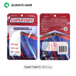 36 Strips Multi - Week Adhesive Tape for Hair Replacement Super Strong Flexible Double Sided Toupee Tape