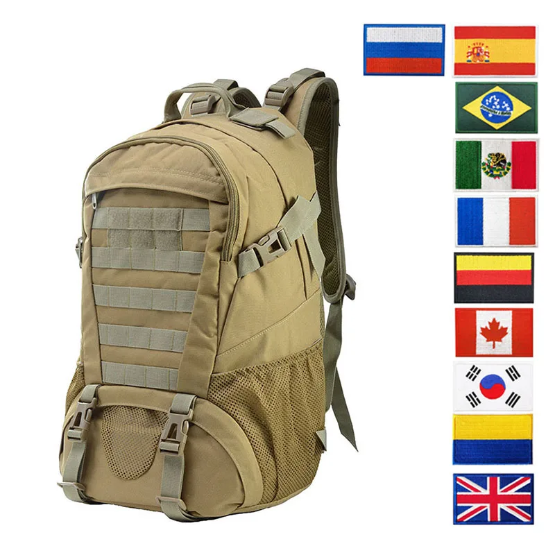 

30L Capacity Hiking Backpack Men's Multi-functional Military Tactical Rucksack Camouflage Shoulder Outdoor Sports Mountaineering