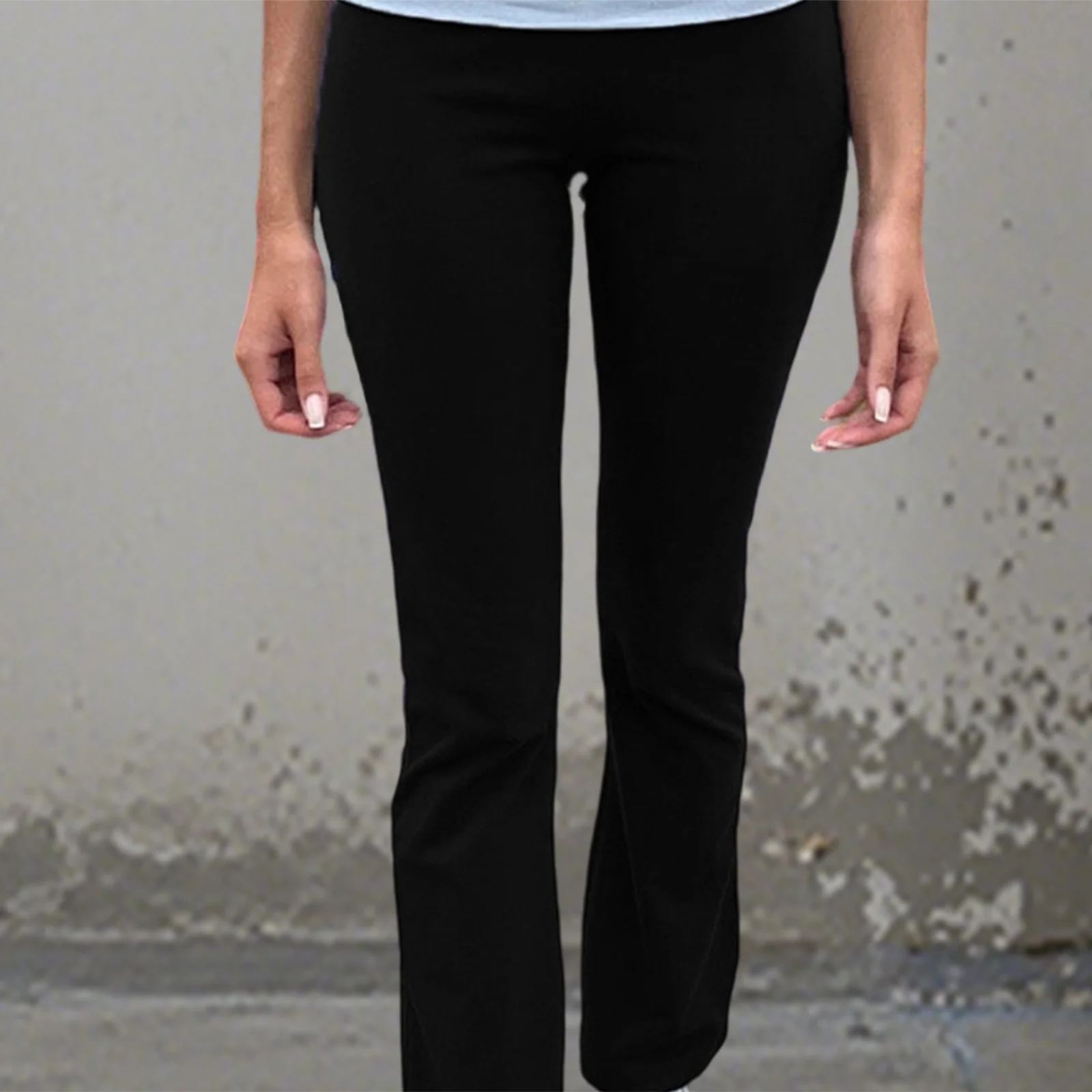 Women Relax Wide Leg Yoga Sweatpants Cute Fold Over Low Rise Pants Y2k Contrast Color Comfy Soft Stretchy Lounge Pants