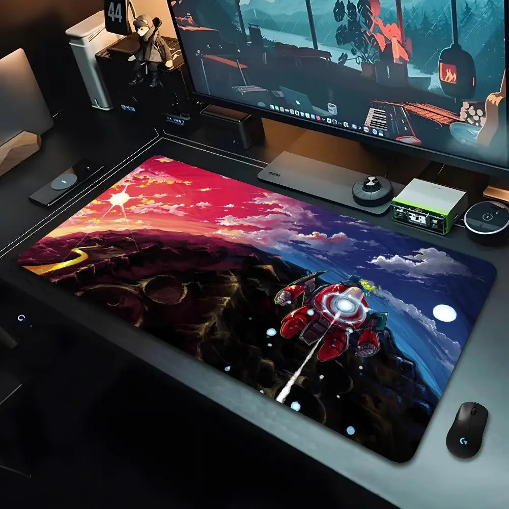 Gurren Lagann Mouse Pad Cartoon Lockedge Large Gaming Pad Computer Gamer Keyboard Mouse Mat Desk Mousepad for PC Desk Pad